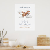 Affiche de bienvenue du Baby shower du plan d'aqua (Cuisine)