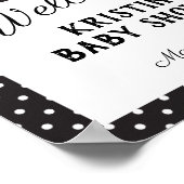 Affiche de bienvenue du baby shower Ladybug (Coin)