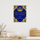 Affiche de bienvenue du Baby shower Royal Prince (Cuisine)