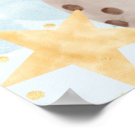 Affiche de bienvenue du Baby shower spatial (Coin)