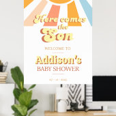 Affiche de bienvenue du Baby shower Sun Retro Suns (Bureau à domicile)