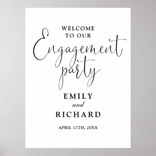 Affiche de bienvenue du Black And White Engagement (Devant)