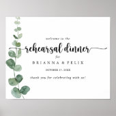 Affiche de bienvenue du dîner de répétition horizo (Devant)