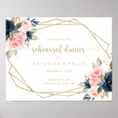 Affiche de bienvenue du dîner de répétition horizo (Devant)