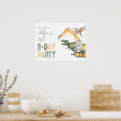 Affiche de bienvenue du Dinosaur Construction Part (Cuisine)