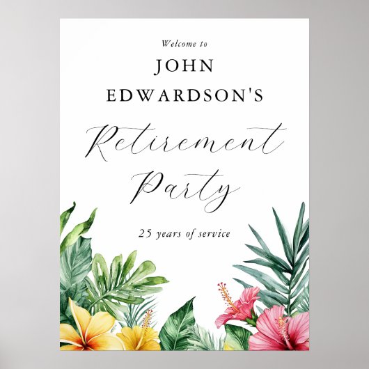 Affiche de bienvenue du Parti de retraite des fleu (Devant)