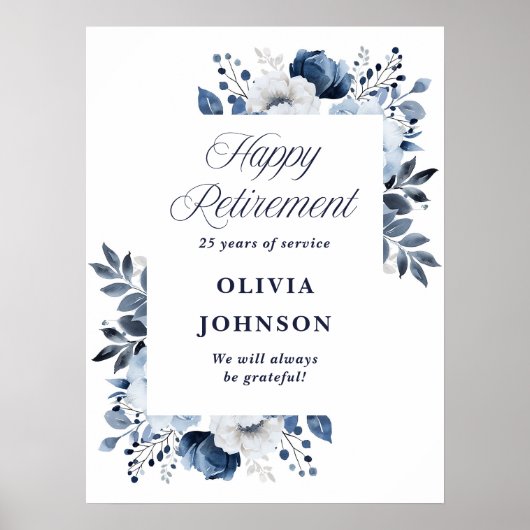 Affiche de bienvenue du Parti de retraite floral b (Devant)