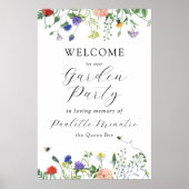 Affiche de bienvenue du service commémoratif fleur (Devant)