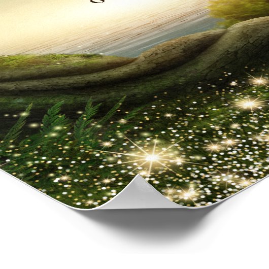 Affiche de bienvenue du soir enchantée (Coin)