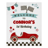 Affiche de bienvenue du thème de la voiture de cou (Devant)