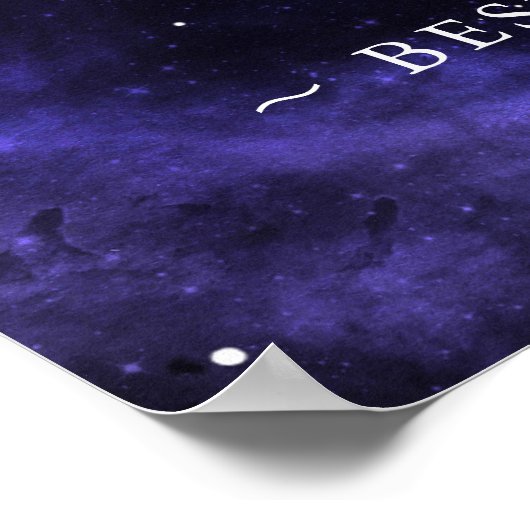 Affiche de bienvenue du thème Mariage céleste 18x2 (Coin)