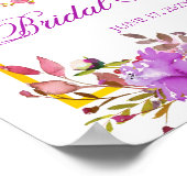 Affiche de bienvenue | Élégant Chic Gold Purple Fl (Coin)