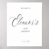 Affiche de bienvenue élégante et minimaliste pour  (Devant)