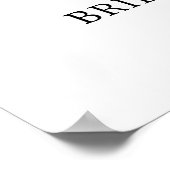 Affiche de bienvenue élégante pour la douche de ma (Coin)