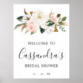 Affiche de bienvenue élégante pour la douche de ma (Devant)