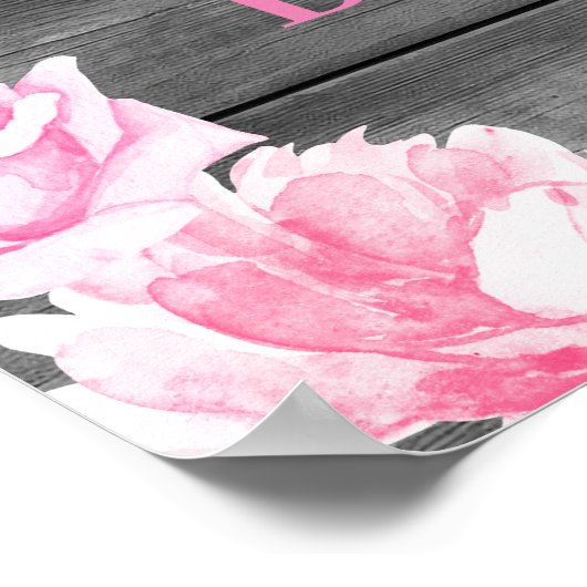 Affiche de bienvenue Eléphant Rose, Tablette Douch (Coin)