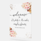 Affiche de bienvenue en acrylique gelée Boho Coupl (Angle)