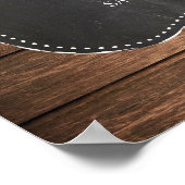 Affiche de bienvenue en bois à carreaux bleus pour (Coin)