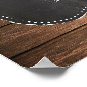 Affiche de bienvenue en bois avec carreaux rouges  (Coin)