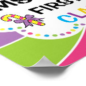 Affiche de bienvenue en classe dans le thème Candy (Coin)