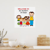 Affiche de bienvenue en classe scolaire (Cuisine)