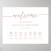 Affiche de bienvenue et chronologie du Mariage ros (Devant)