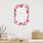 Affiche de bienvenue Fête des mariées (20 x 28) (Cuisine)