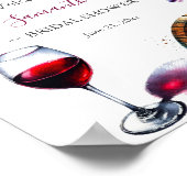 Affiche de bienvenue Fête des mariées à vin et fro (Coin)