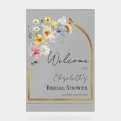 Affiche de bienvenue Fête des mariées acrylique |  (Recto)