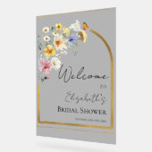 Affiche de bienvenue Fête des mariées acrylique |  (Angle)