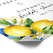 Affiche de bienvenue Fête des mariées aux citrons  (Coin)