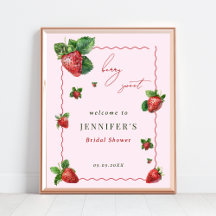 Affiche de bienvenue Fête des mariées Berry Sweet
