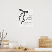 Affiche de bienvenue Fête des mariées Black Coquet (Cuisine)