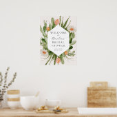Affiche de bienvenue Fête des mariées Boho Cactus (Cuisine)