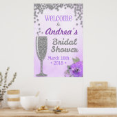 Affiche de bienvenue Fête des mariées Brunch et Bu (Cuisine)