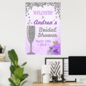 Affiche de bienvenue Fête des mariées Brunch et Bu (Bureau à domicile)