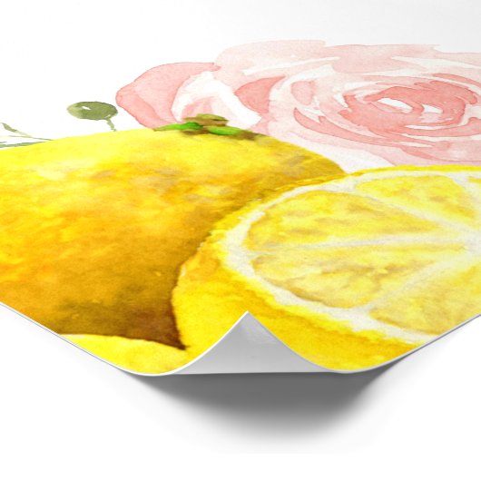 Affiche de bienvenue Fête des mariées citron (Coin)