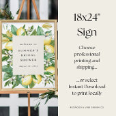 Affiche de bienvenue Fête des mariées citron numér