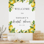 Affiche de bienvenue Fête des mariées Citrus Lemon (Cuisine)