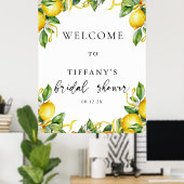 Affiche de bienvenue Fête des mariées Citrus Lemon (Bureau à domicile)