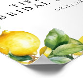 Affiche de bienvenue Fête des mariées Citrus Lemon (Coin)