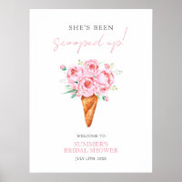 Affiche de bienvenue Fête des mariées de crème gla