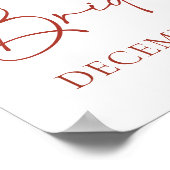 Affiche de bienvenue Fête des mariées de Noël Red  (Coin)