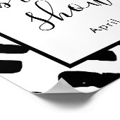 Affiche de bienvenue Fête des mariées de script mo (Coin)