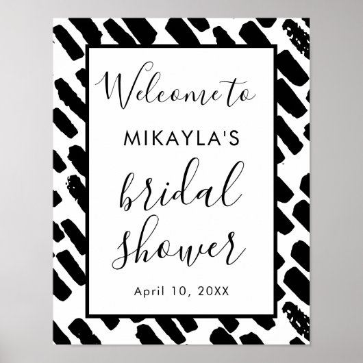 Affiche de bienvenue Fête des mariées de script mo (Devant)