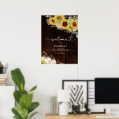 Affiche de bienvenue Fête des mariées de Sunflower (Bureau à domicile)