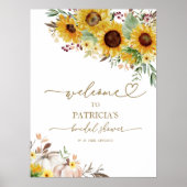 Affiche de bienvenue Fête des mariées de Sunflower (Devant)