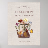 Affiche de bienvenue Fête des mariées de Tea Party (Devant)