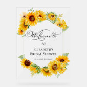 Affiche de bienvenue Fête des mariées de tournesol (Recto)
