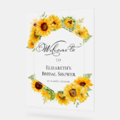 Affiche de bienvenue Fête des mariées de tournesol (Angle)